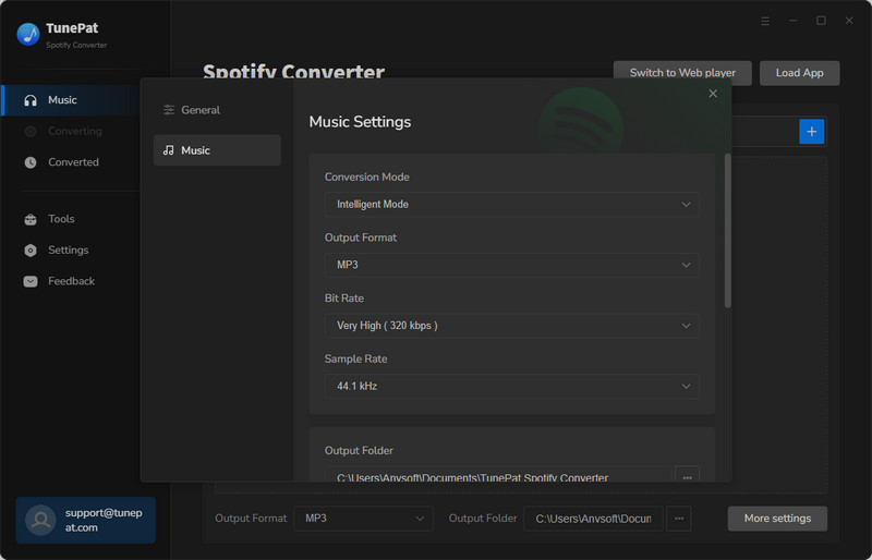 customize the settings