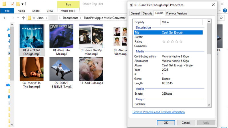TunePat Apple Music Converter keep id3 tags