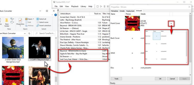 change amazon music artwork with foobar