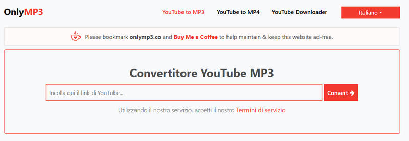 OnlyMP3 YouTube to MP3 Converter