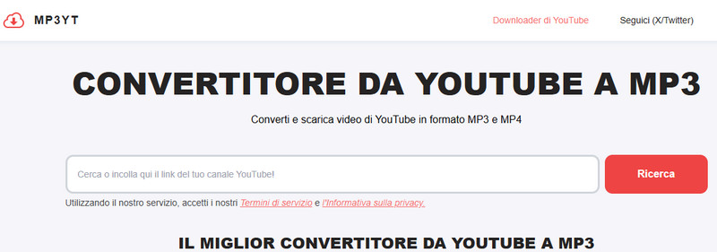 sito per scaricare MP3 da MP3YT