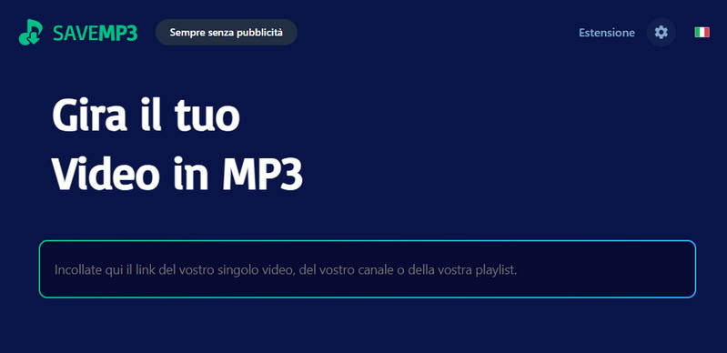 SAVEMP3 sito per scaricare YouTube in MP3