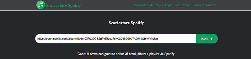 spotifydownloadorg convertitore online per Spotify