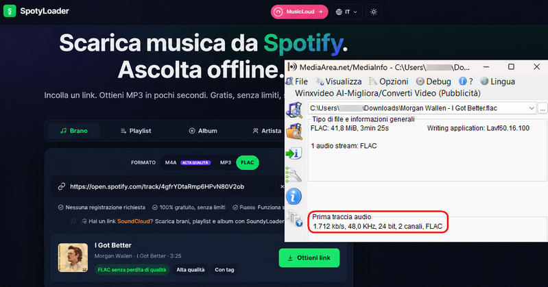 sito per scaricare FLAC con SpotyLoader