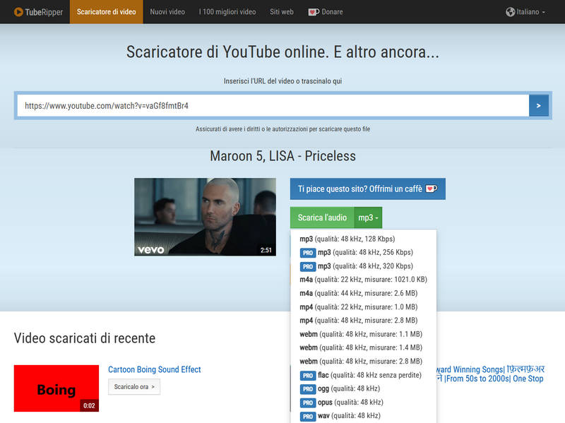 sito per scaricare musica WAV TubeRipper
