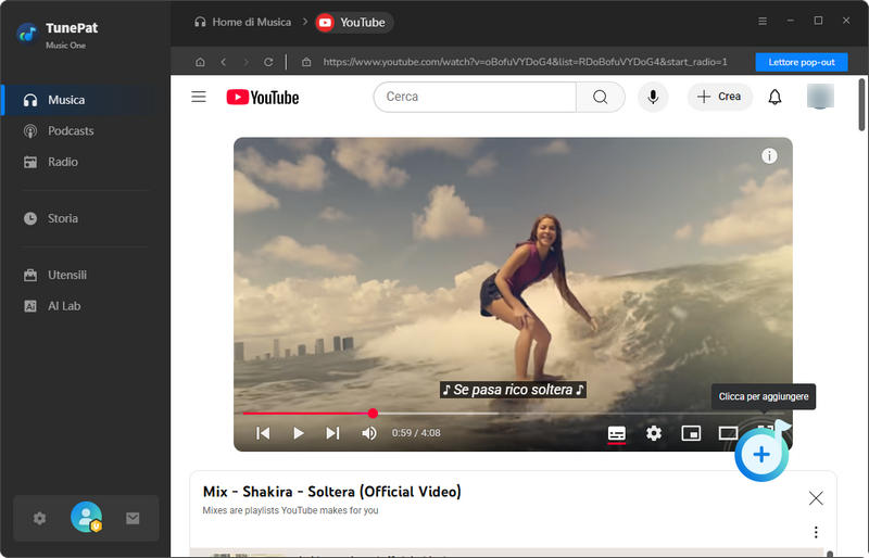 clicca per aggiungere