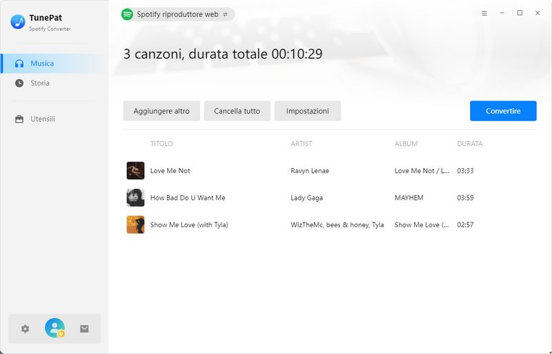 converti spotify in mp3 a 320 kbps