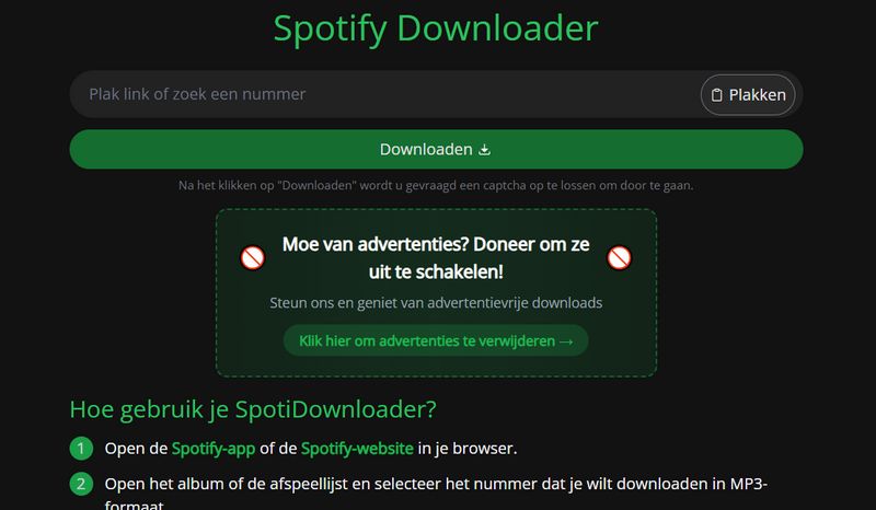 SpotifyDown interface