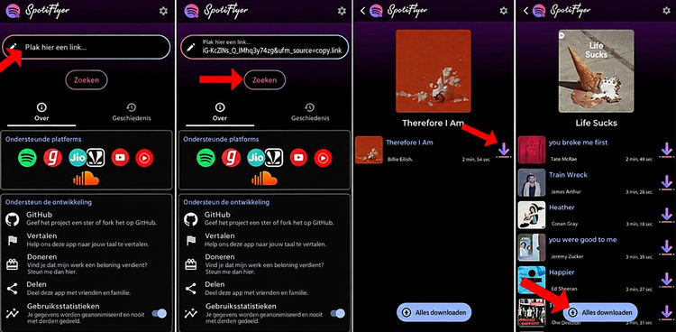 Muziek downloaden met SpotiFlyer