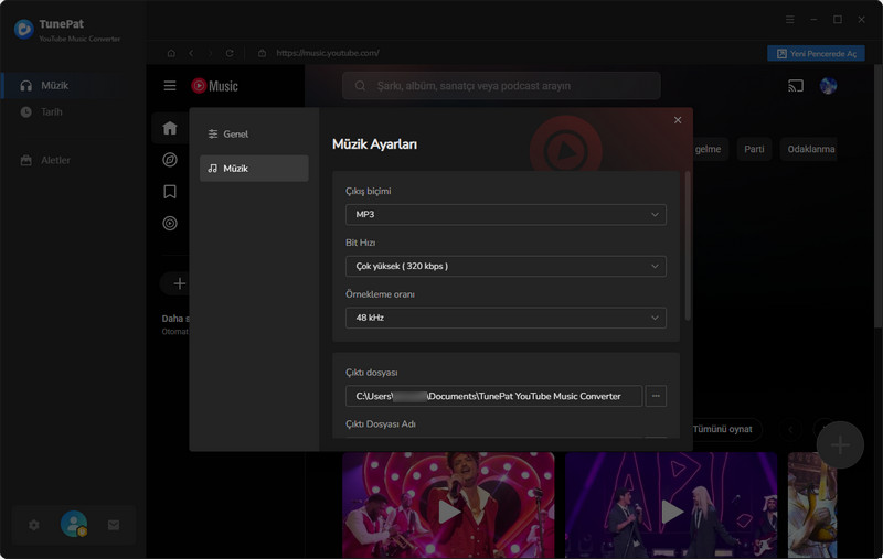 Çıktı ayarlarını özelleştirin